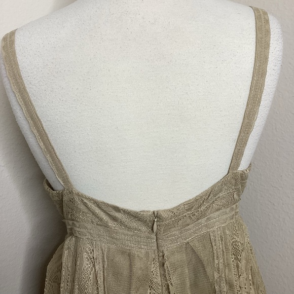 Anna Sui Lace & Tulle Babydoll Dress Midi Sz 12 - Picture 5 of 12